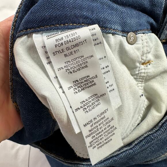 Good American Jeans Womens 30 Blue811 Good Legs Crop Mini Bootcut Stretch Denim - Picture 6 of 13